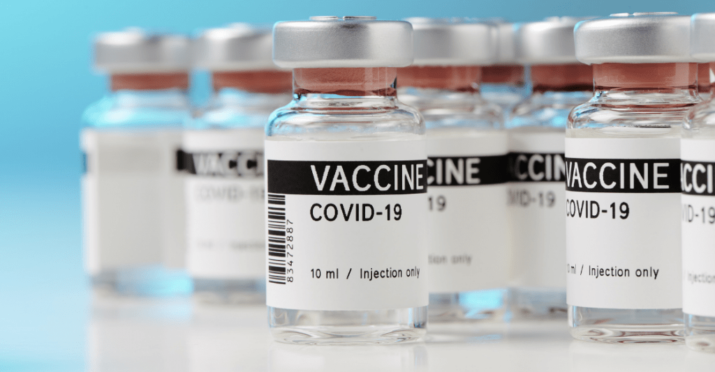 Viles of the Covid-19 vaccines that are ready for employees.